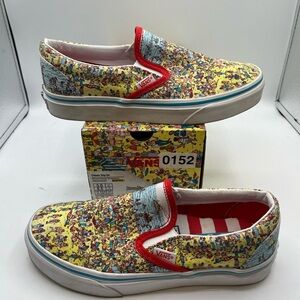 Vans Colorful Slip-On Sneakers where’s Waldo men’s size 5
